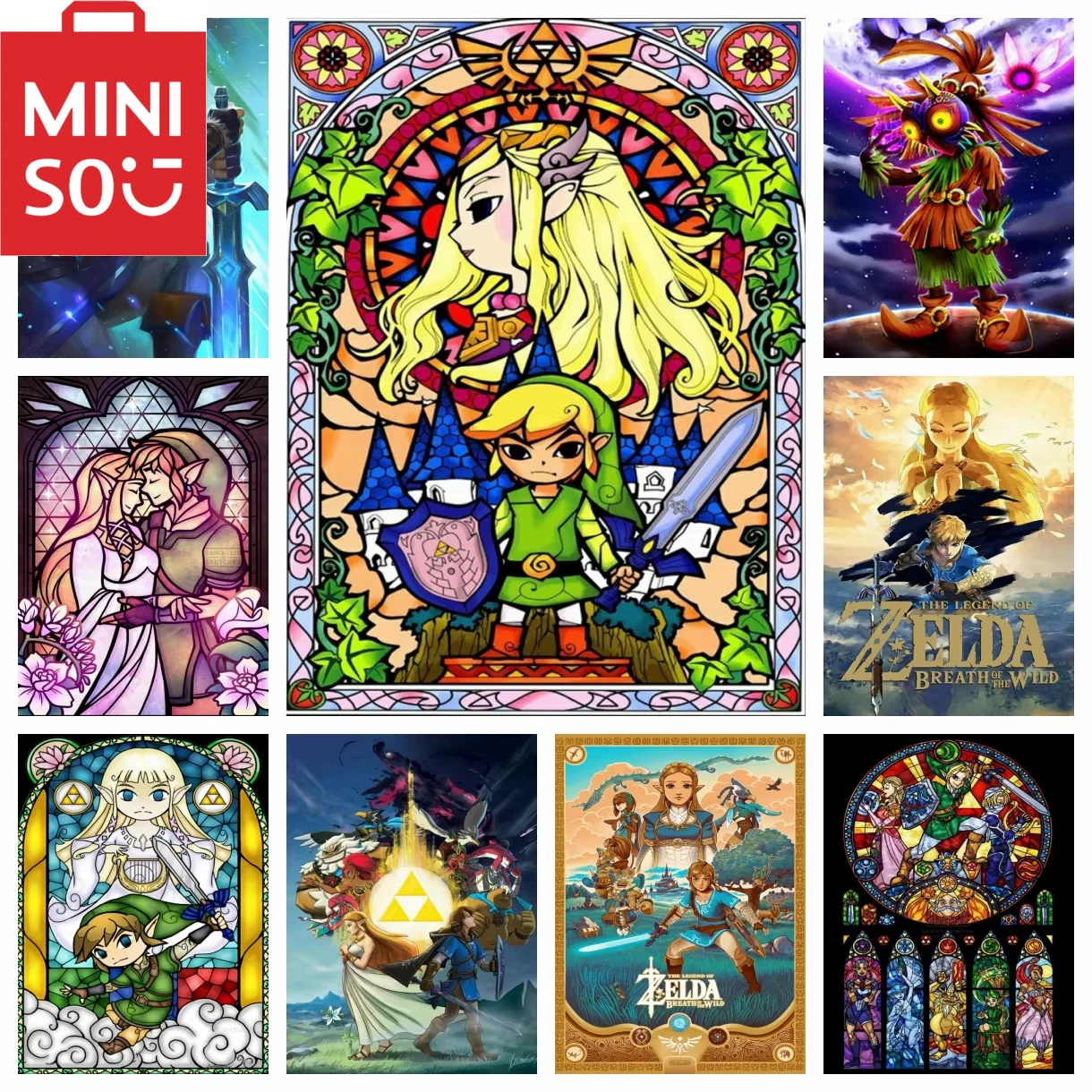 

MINISO картина маслом по номерам Zelda игра принцесса украшение дома живопись настенная спальня декор комнаты подарочные рамки