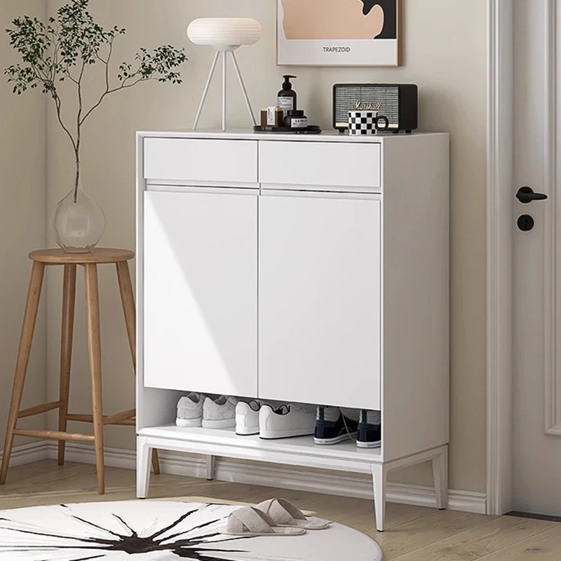 

Italian Minimalist Shoe Cabinet Solid Wood Household Door Storage Modern Simple Entry Door Cabinet Sapateira Furniture WKSC