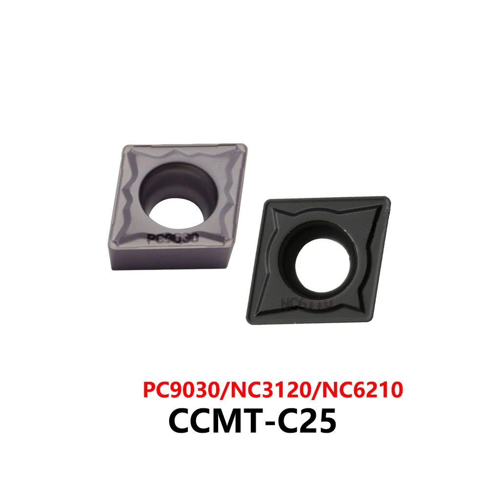 Carbide Insert CCMT 120404 CNC Lathe Cutter Original CCMT09T304-C25 CCMT120404 CCMT120408 C25 PC9030 NC3120 NC6210 CCMT1204 Tool