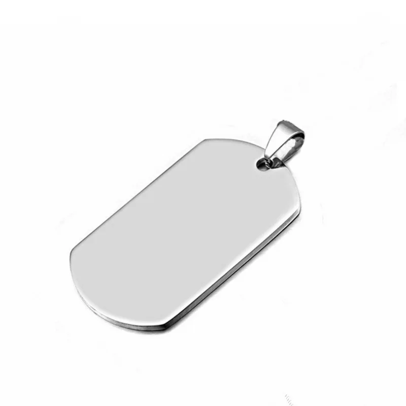 Military Army ID Tag Pendant  Pet Cat Dog Tag  Badge Man Metal Color Stainless Steel Necklace Charm Women Jewelry Gifts