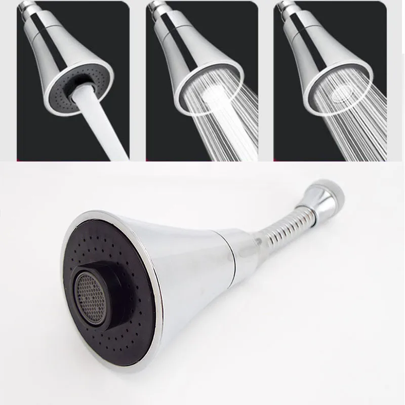 

Kitchen Water Tap Faucet Adjustable Pressure Rotating Water Tap Shower Head Water Saving Shower Faucet Nozzle Adapter D4