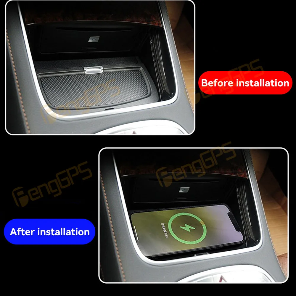 

Car Wireless Charger Phone Fast Charging Plate Panel For Mercedes Benz S-Class/Maybach S 2014-2017 Phone Holder Wireless Charger
