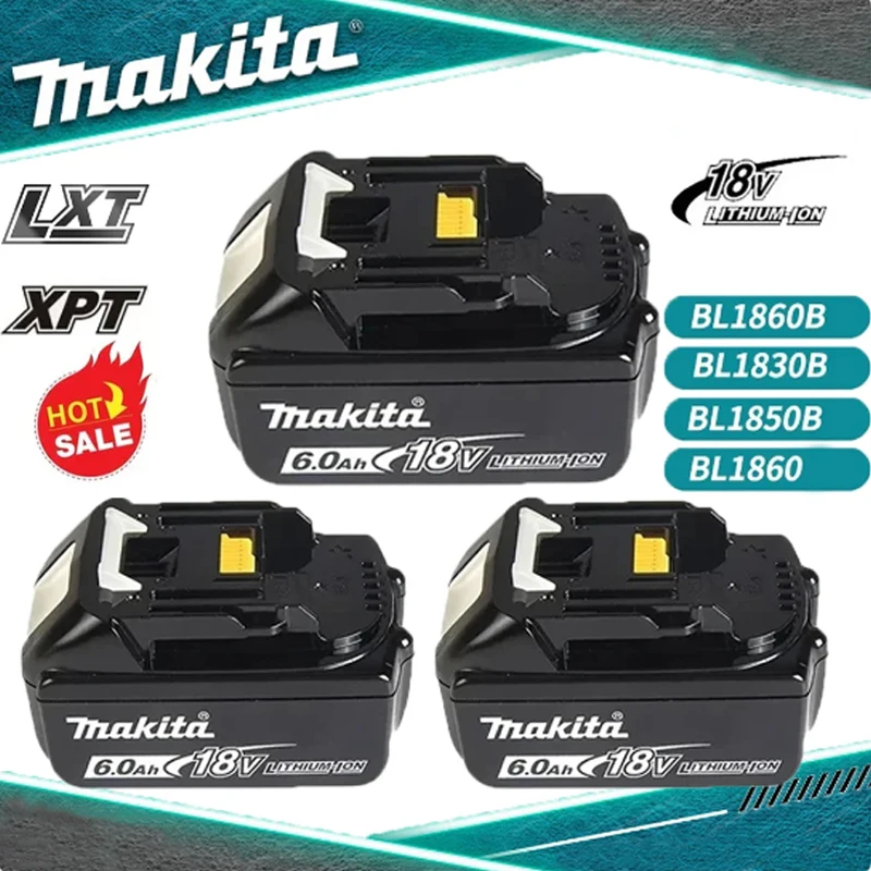 

New Original Makita Rechargeable Power Tool Battery, Replaceable LED Lithium-ion, 6.0 Ah 18V LXT 1850 BL1830 BL1860B BL1860BL