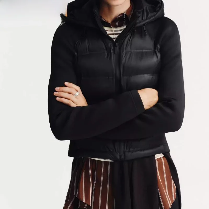 

Осень-зима, легкая куртка с капюшоном, дизайн Svel, теплая хлопковая верхняя одежда, застежка-молния для поездок на работу