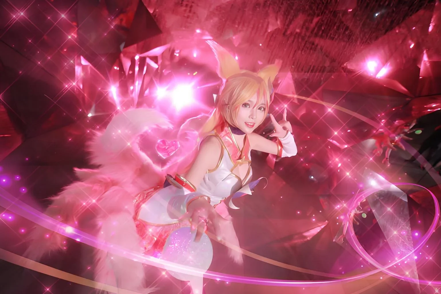 LOL Spirit Blossom Ahri Cosplay colas mujeres Sexy zorro nueve colas actualizado transformar modelo cola de felpa 85CM accesorios Prop