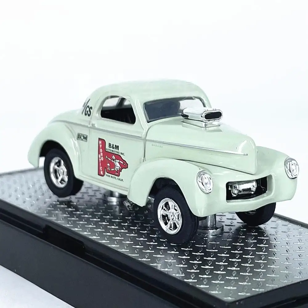 M2 Machines 1/64 1941 Coupe Gasser GS13 Cream White Die-cast Alloy Car Model Collection Gift Toy