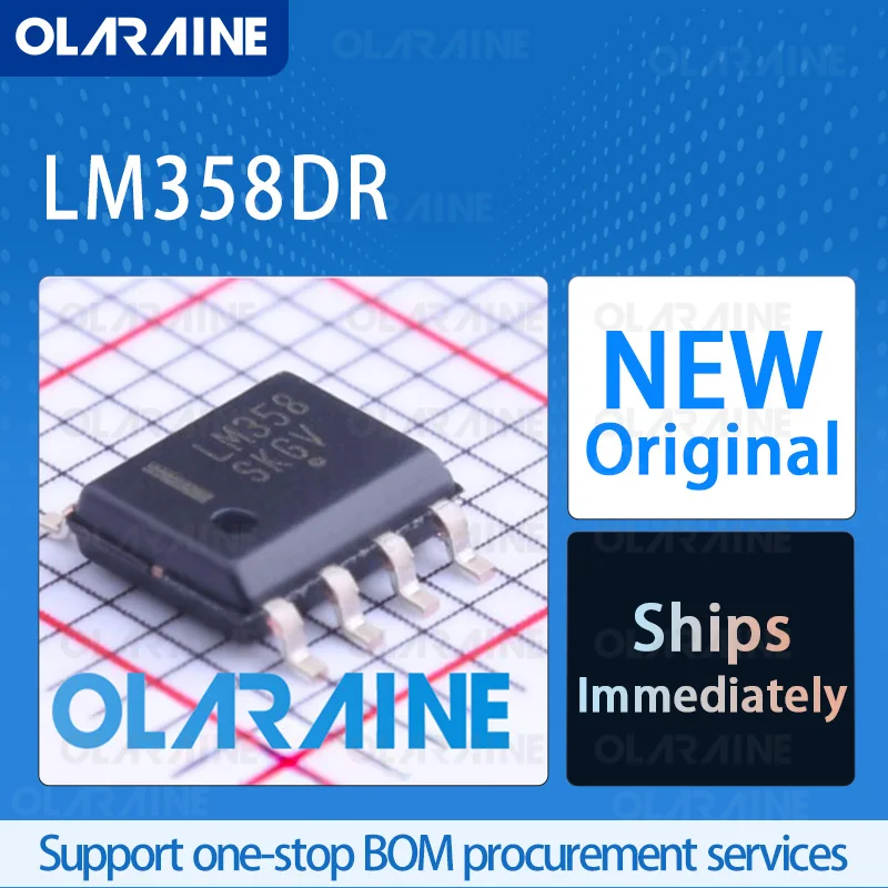 10/50/100Pcs LM358DR SOIC-8 original ic chip Operational amplifiers RoHS 2 Channel GBP- 700 kHz Vos - 7 mV Ib -250 nA