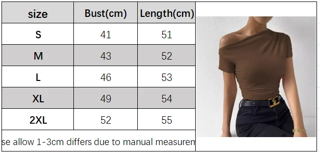 2026 Neues Damen Off-Shoulder Plissee-Top Sommer Y2K Sexy Rundhals Kurzarm Modisch Elegant Figurbetontes Oberteil – Detail 1