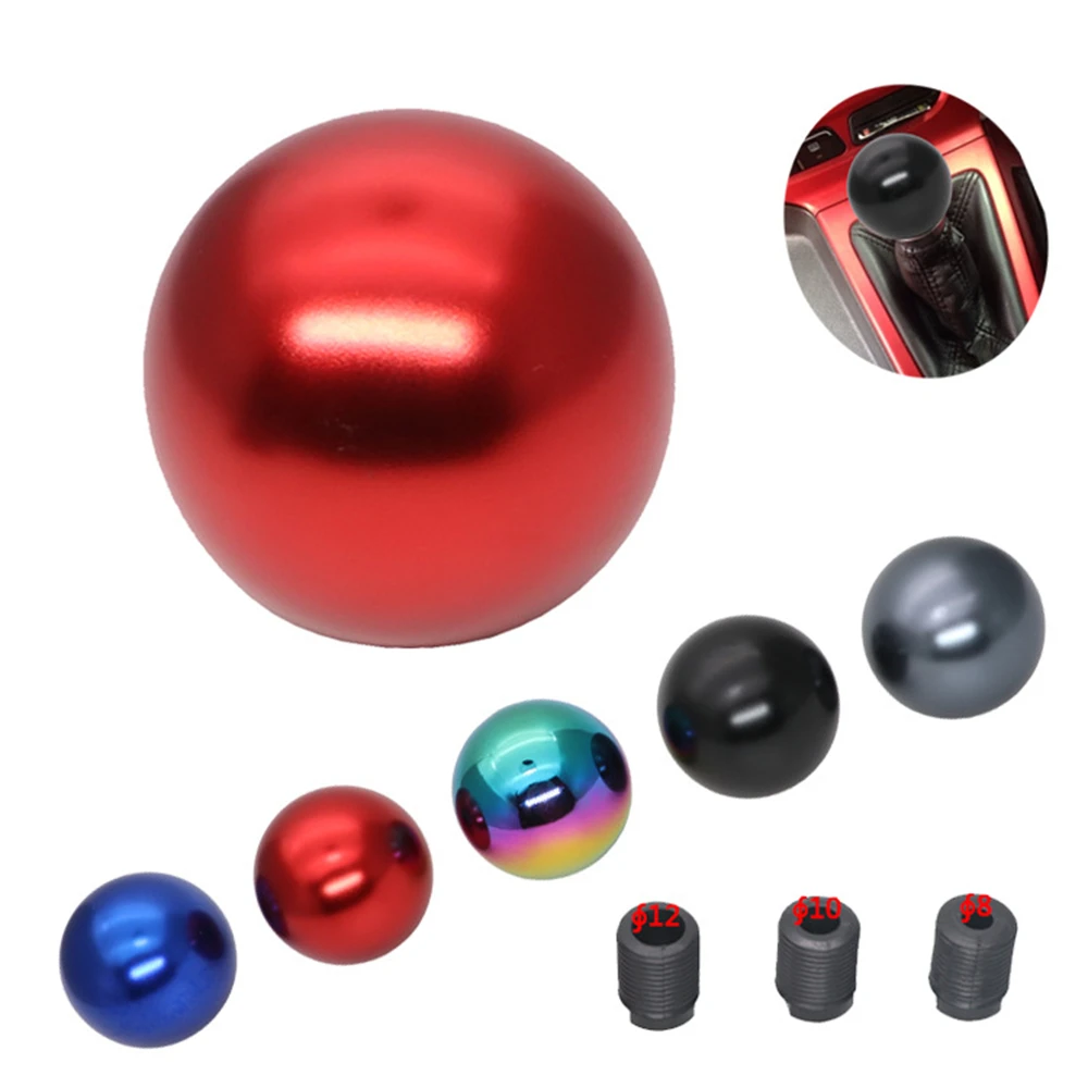

Universal Car Aluminum Alloy Gear Shift Knob Head Manual Stick Shifter AT MT Round Shape Fit For Honda Toyota