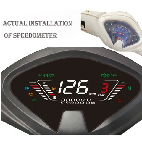 Digital LED Speedometer Meter Motorcycle Tachometer For Shineray Jet 50cc 2013 - 2022 Bull F5 Plus 50cc avelloz az125 alfa 2025