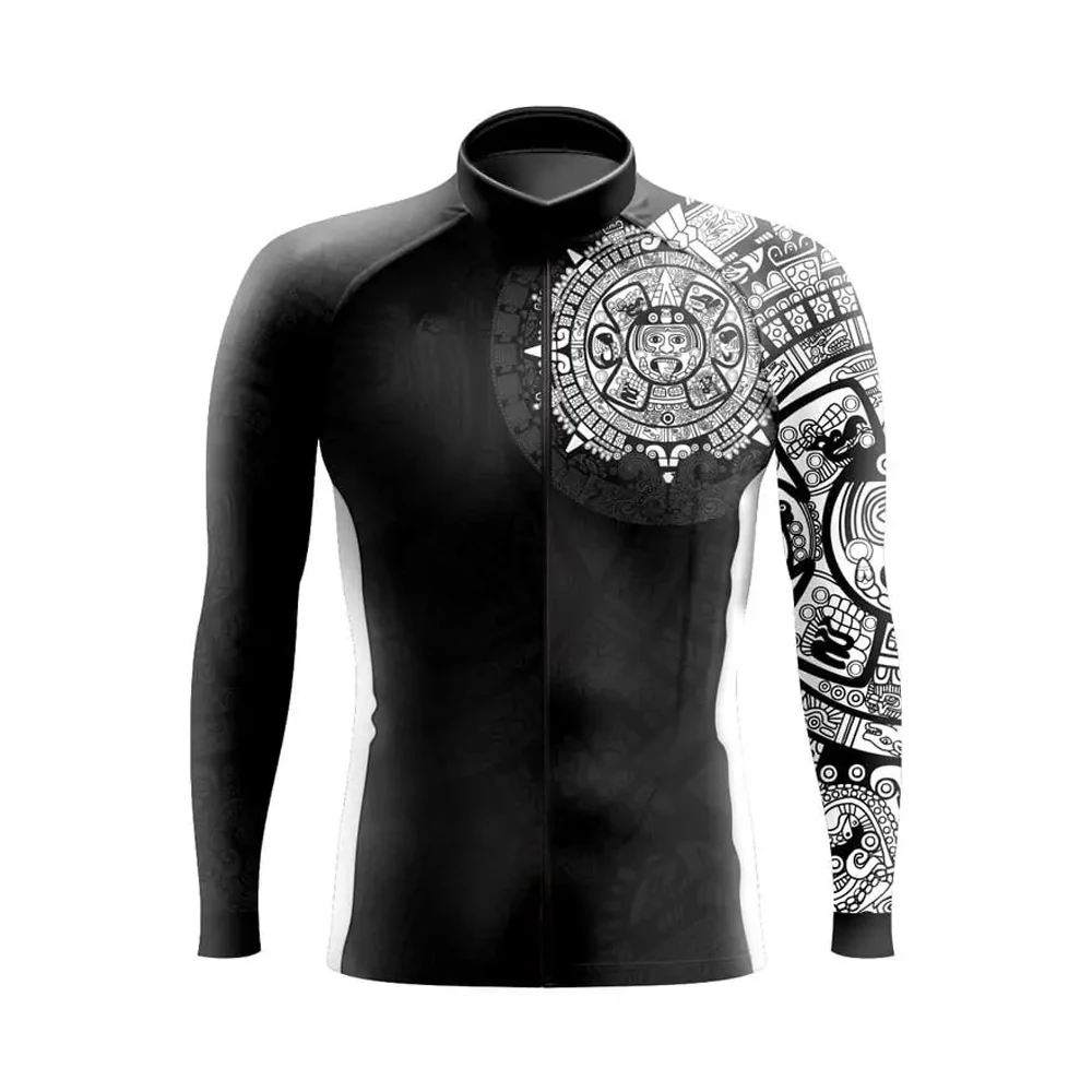 Windproof Men Long Sleeve Cycling Jersey WINTER FLEECE &THIN Spring Autumn Cycling Equipment Bike Clothing