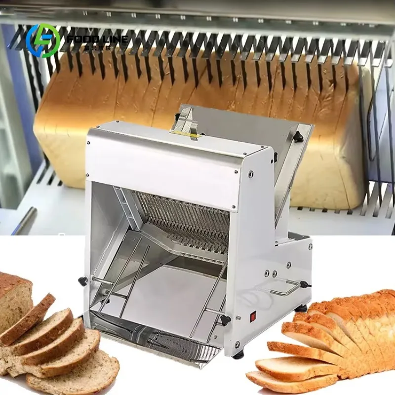 Commercial Electric Automatic Bread Slicer Machine Stainless Steel Blades For Bakery Restaurant Toast Customized Wholesale