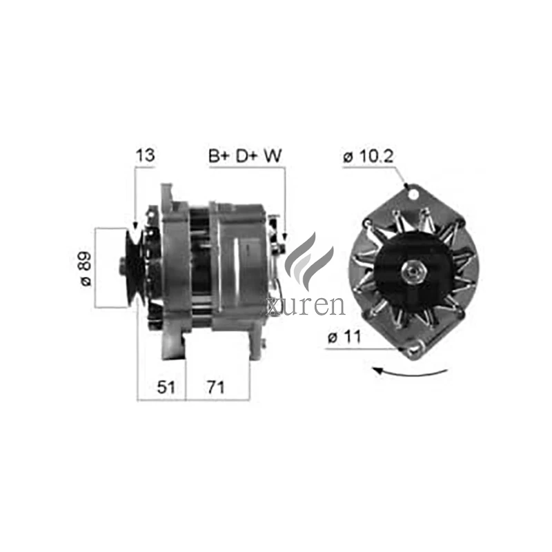 Motor del generador del alternador 0120468124 0986039340 19025101   DRA9340 Para DELCO-REMY
