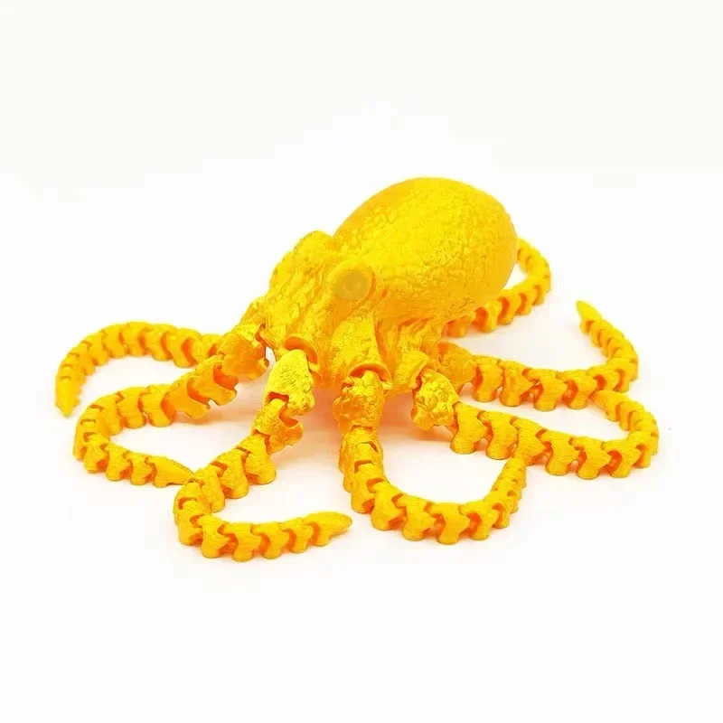 3D Printed Octopus Movable Flexible Joints Fidget Toy Home Office Desktop Ornament Ocean Animal Decor New Year Gifts
