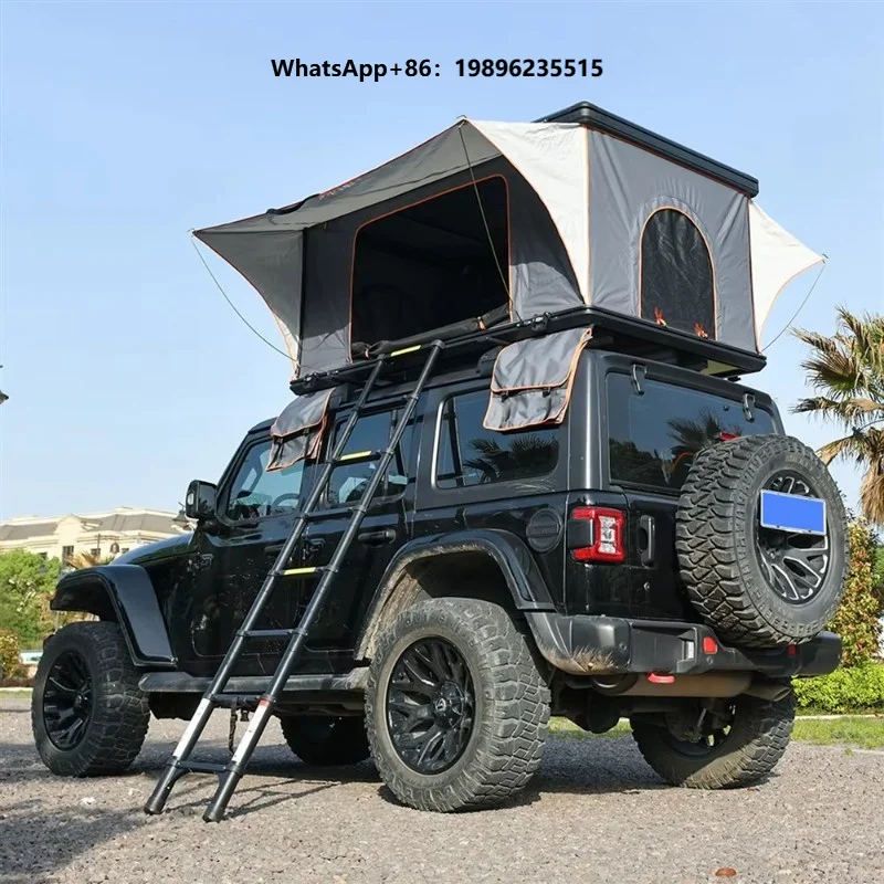 Hard Top Car Roof Tent Aluminum Alloy Ultra Thin Camping Outdoor Self Driving Four Corner Straight Support Factory Direct