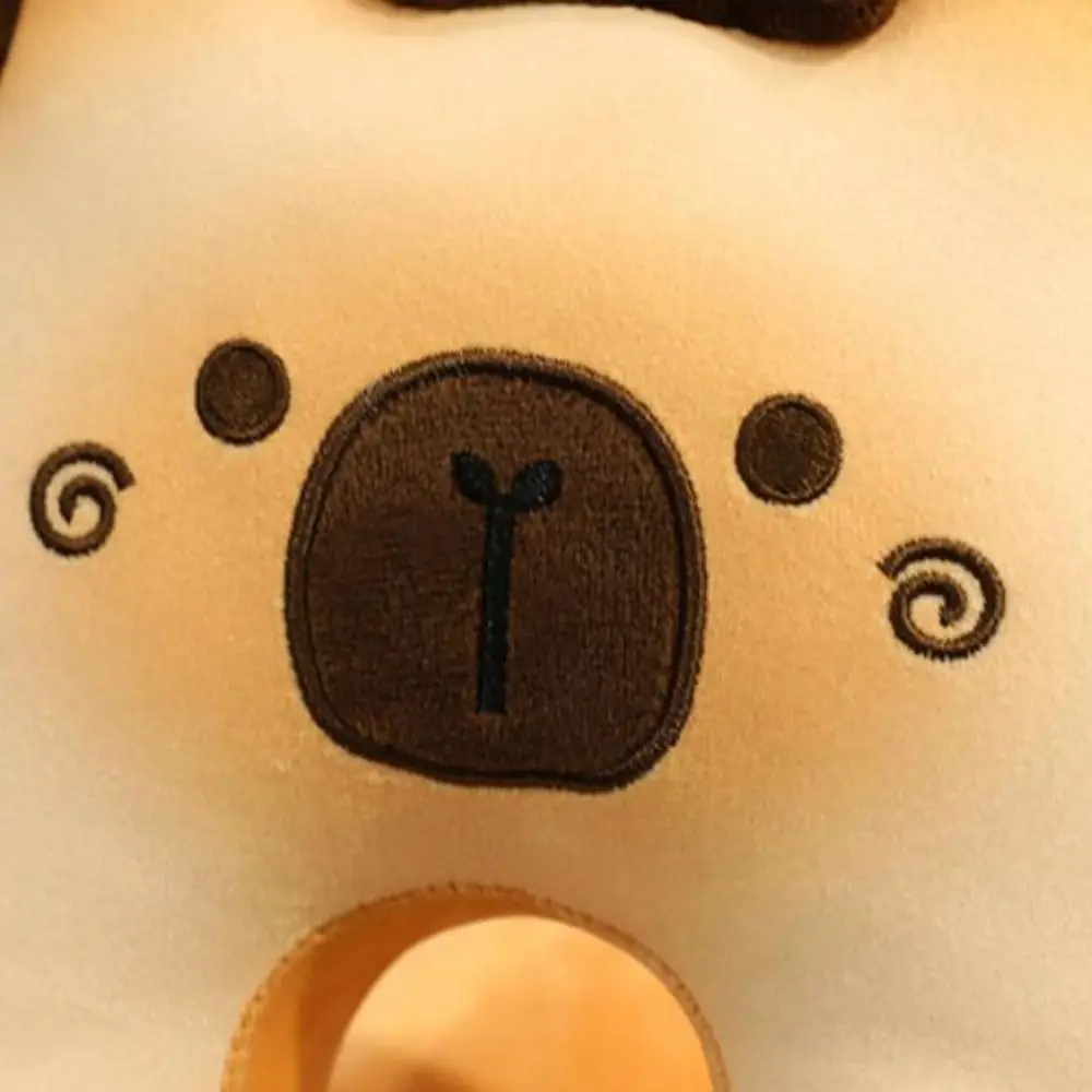 

Toast Capybara Office Nap Pillow Plush&Ice Silk Super Soft Cat Hand Warmer Pillow Double-sided Hand Hold Dog Waist Pillow