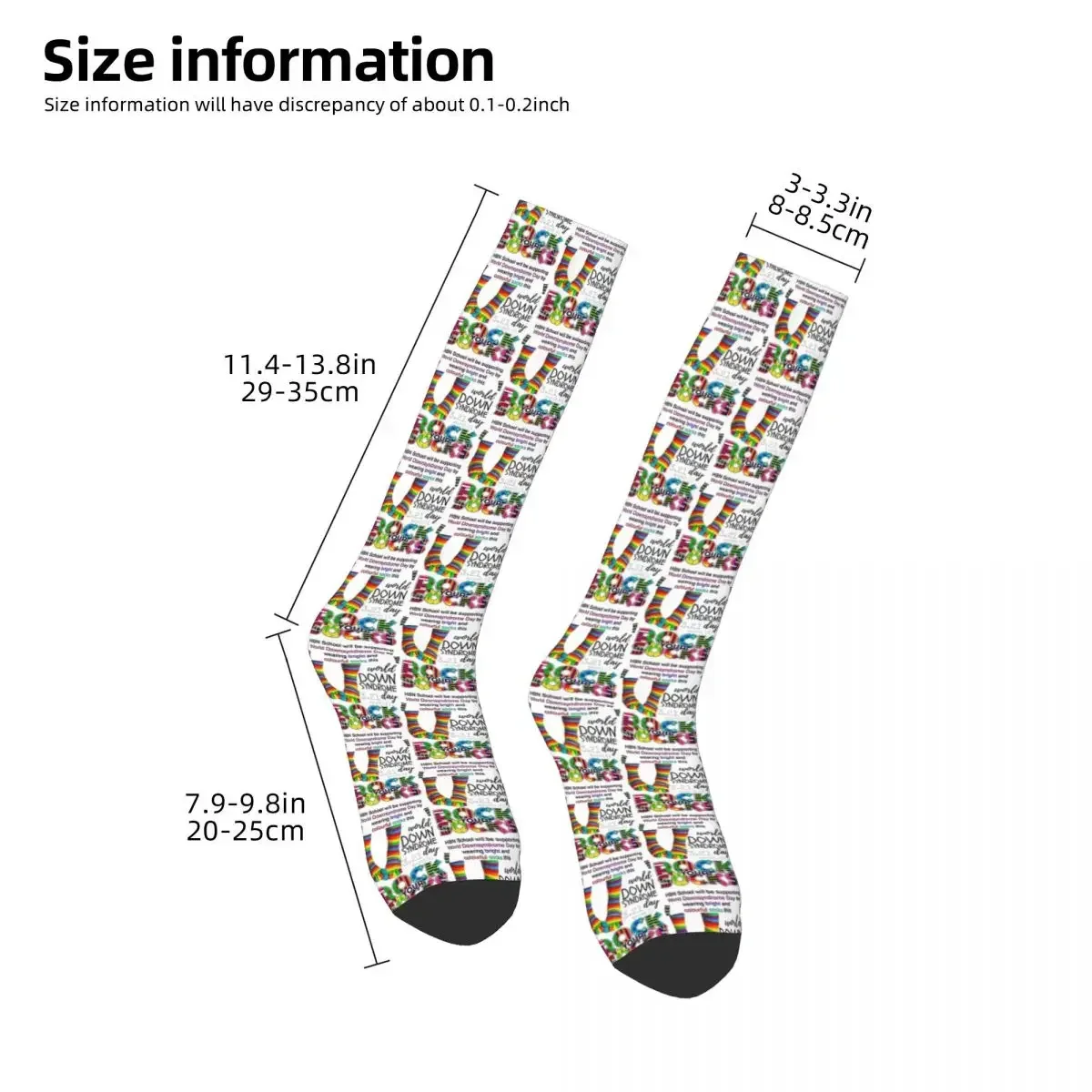 21 March Down Day Socks Harajuku Super Soft Stockings All Season Long Socks for Man's Woman's Christmas Gifts