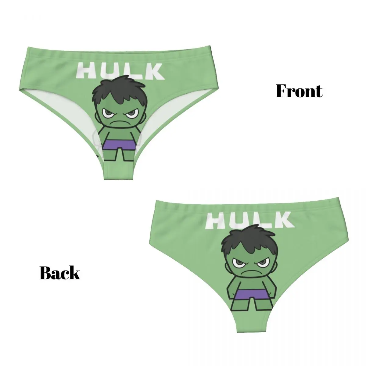 Женские милые мини-трусы Халка на заказ, женское мягкое нижнее белье с героями мультфильмов, трусы