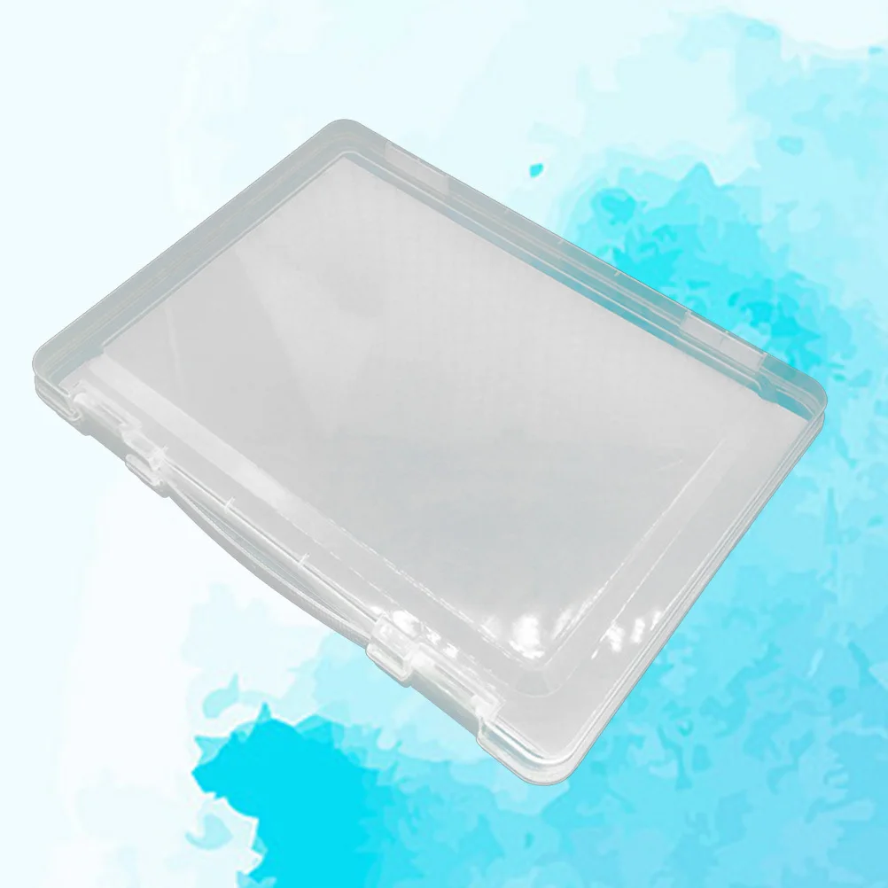 Storage Container 32X23X4.5Cm Slim Portable Clear Case Dustproof Waterproof Organizer Strong Snap Buckle File Box File Organizer