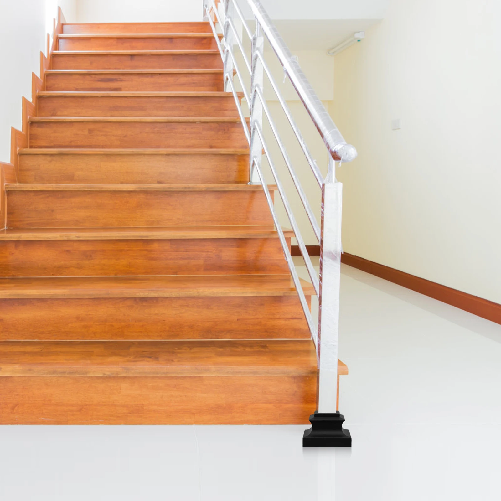 

6pcs Iron Balusters Staircase Balusters Shoes Flat Metal Baluster Durable Heavy Duty Post Base Indoor Outdoor Use Stair Parts