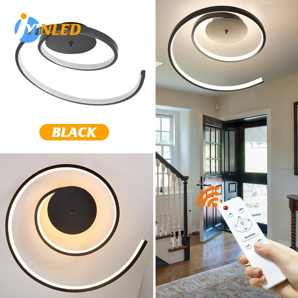 

Modern Indoor LED Ceiling Light for Home Bedroom Living Room Round Double-C Surface Mounted Chandelier