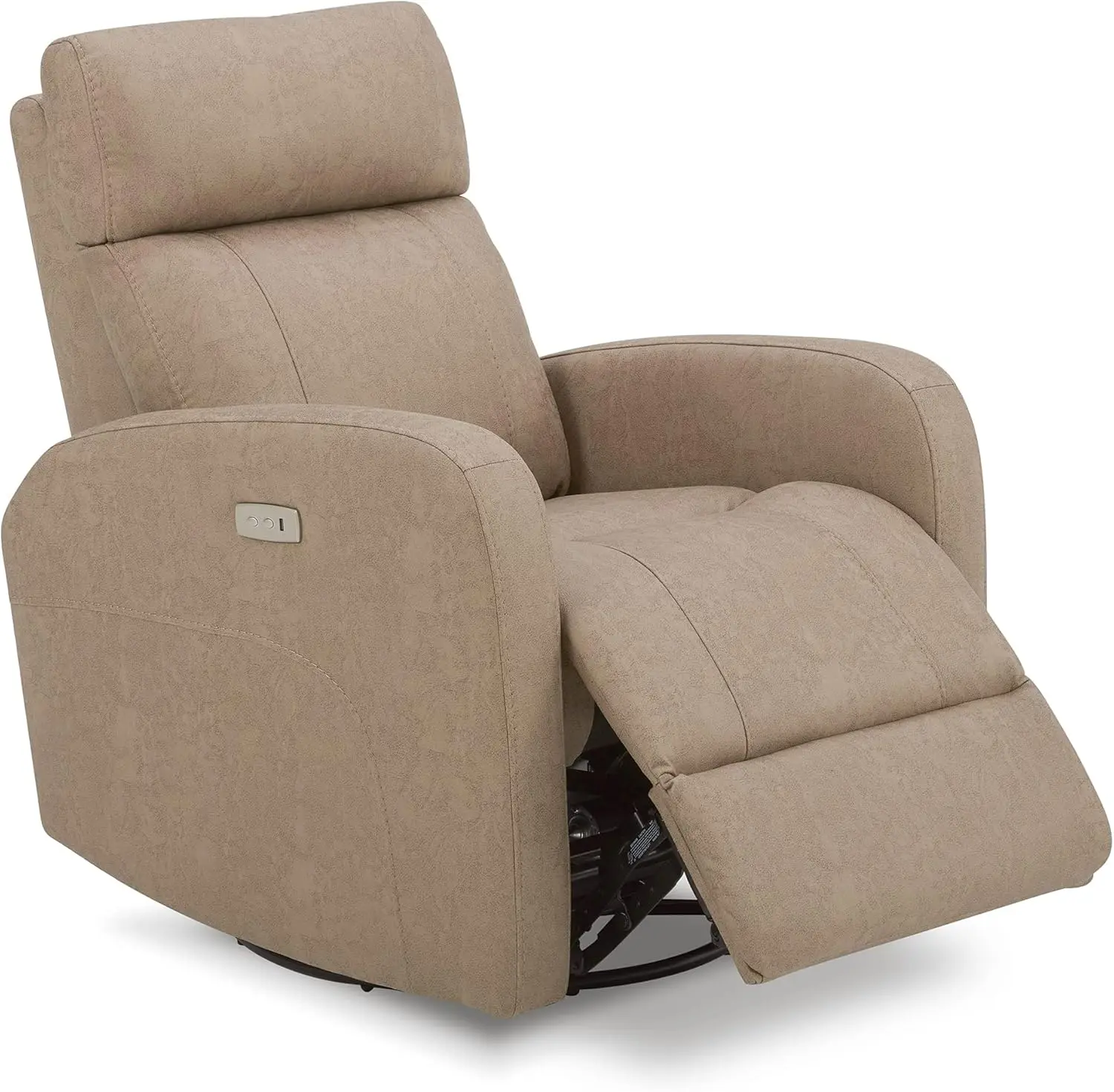 CHITA Power Swivel Glider Rocker Recliner FSC Certified Double Layer Backrest Truck Armrest Chair Sofa Living Room Light Brown