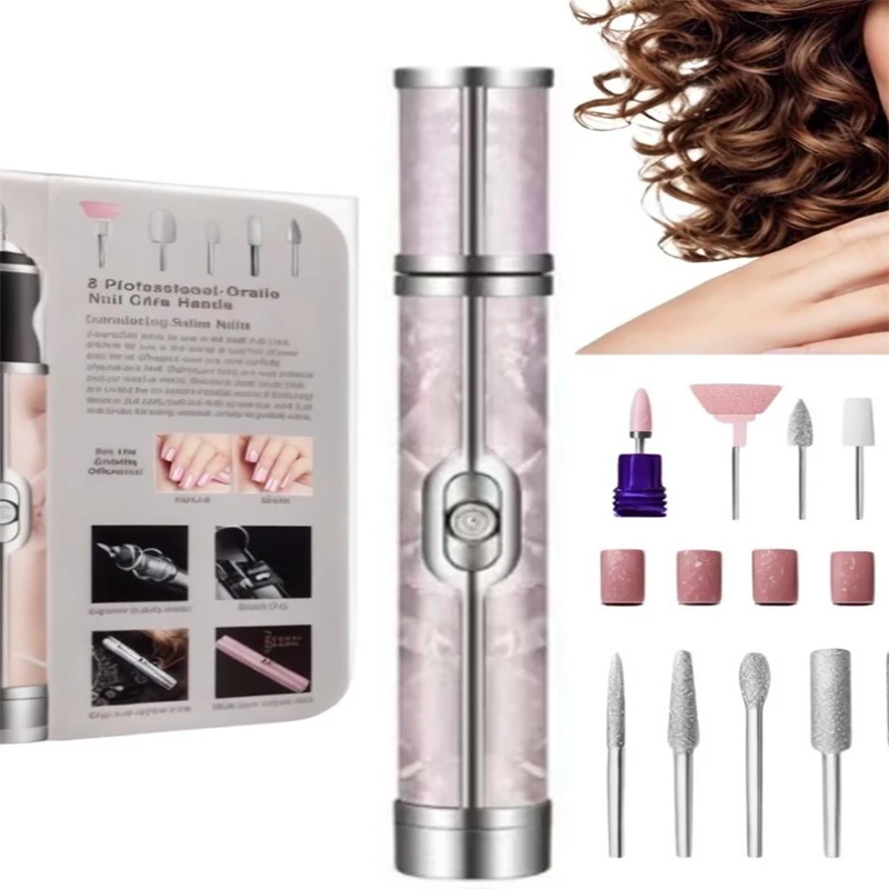 ポータブル電動ネイルドリル、家庭用ネイル除去と角質研磨機用の充電式ネイルドリル