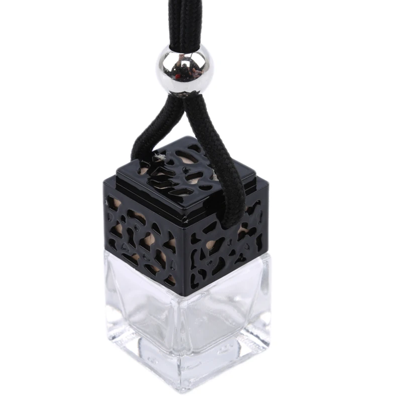 Reusable empty bottles Auto Interior Ornament Perfume Bottle Pendant Auto Car Perfume Bottle Hanging Glass Bottle Car Decor