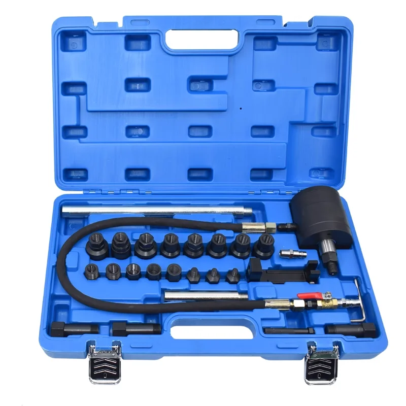 27 Pcs Pneumatic Diesel Injector Puller Air Vibration Injector Removal Tool Kit Set  Extractor For Diesel Engines