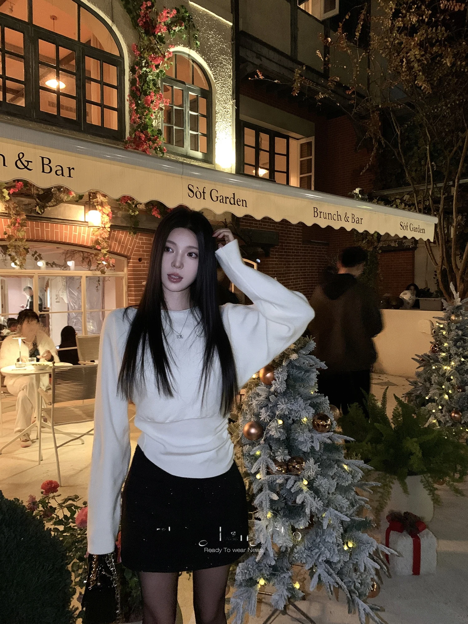 

White Knitted Sweater Women's Sle Slant oulder Waist Cinched Overhead Design Casual Commute Faion Soft Polyester Blend