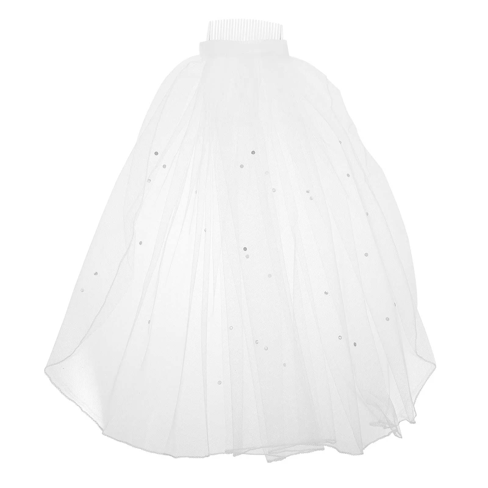 

Простая короткая свадебная фата с гребнем, тюлевая, с кристаллами, для невесты, для свадьбы, помолвки, фотосессии