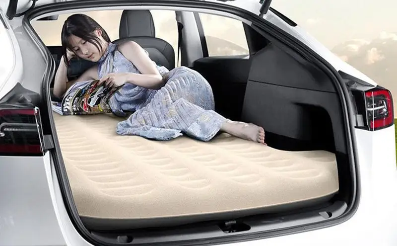 Car Inflatable Travel Mattress Bed Universal Back Seat Multifunctional Sofa Pillow Outdoor Camping Cushion