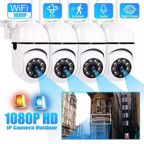 1/4pcs set Video Surveillance Camera Security Camera System Wireless 5G WiFi Smart Outdoor Night Vision Home Waterproof Camera