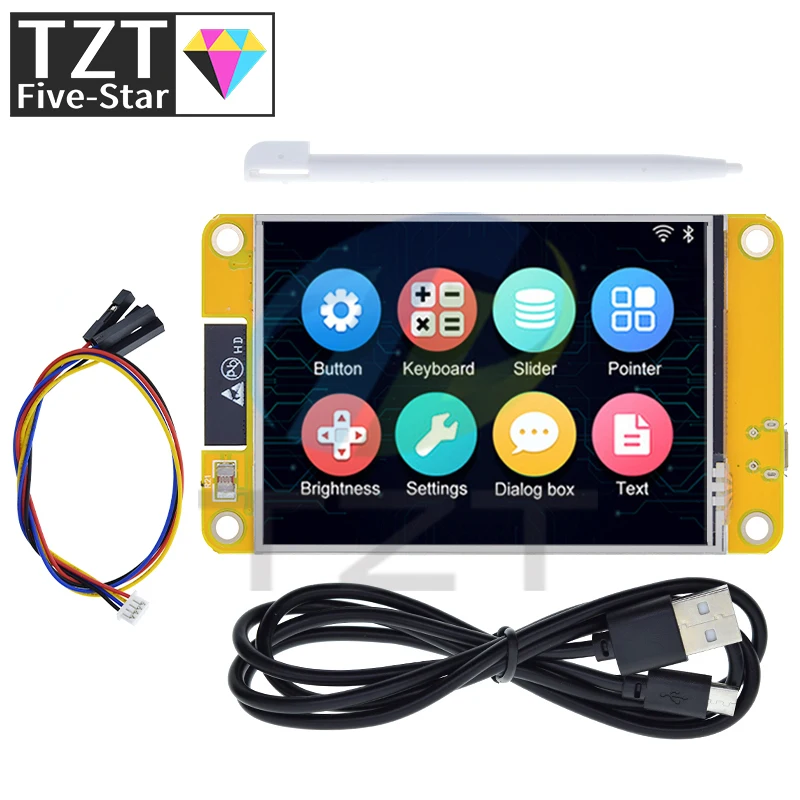 TZT ESP32 LVGL WIFI&Bluetooth Development Board 2.8 inch LCD TFT Module 240*320 Smart Display Screen With Touch WROOM