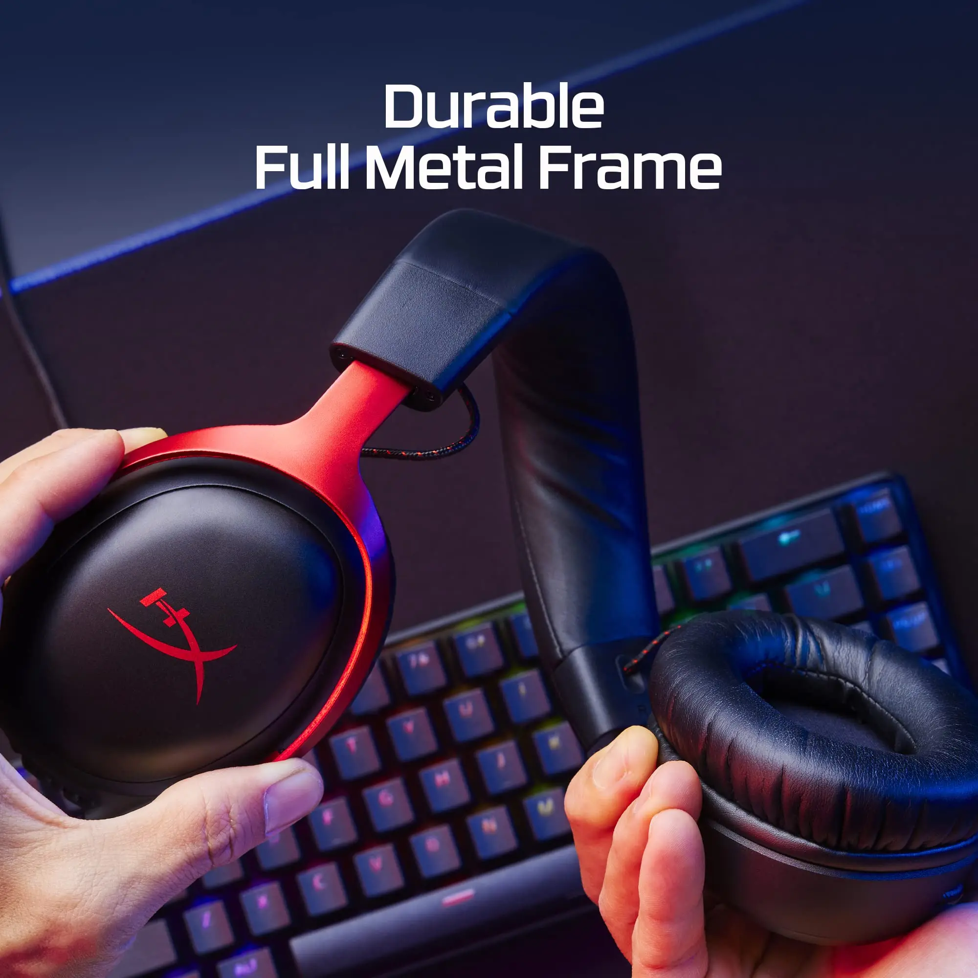 HyperX Cloud 3 III 有線ゲーミング ヘッドセット ブラック/レッド HXR