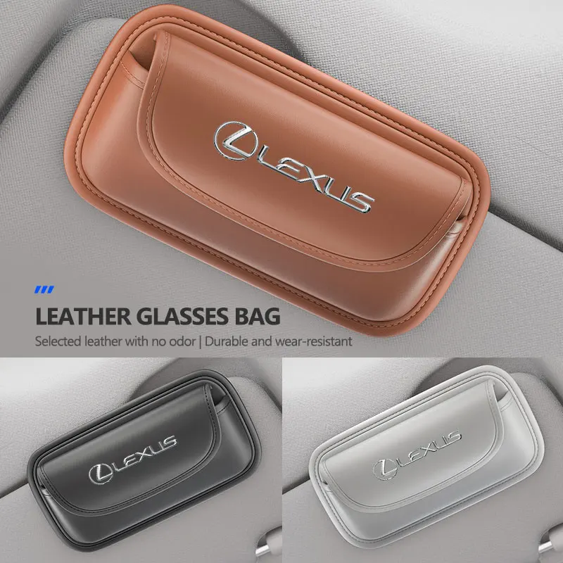 Car Sun Visor Sunshade Sunglasses Bag Storage Glasses Organizer For Lexus UX250h RX450h CT200h RX400h NX300h RX350 RX300 GX470