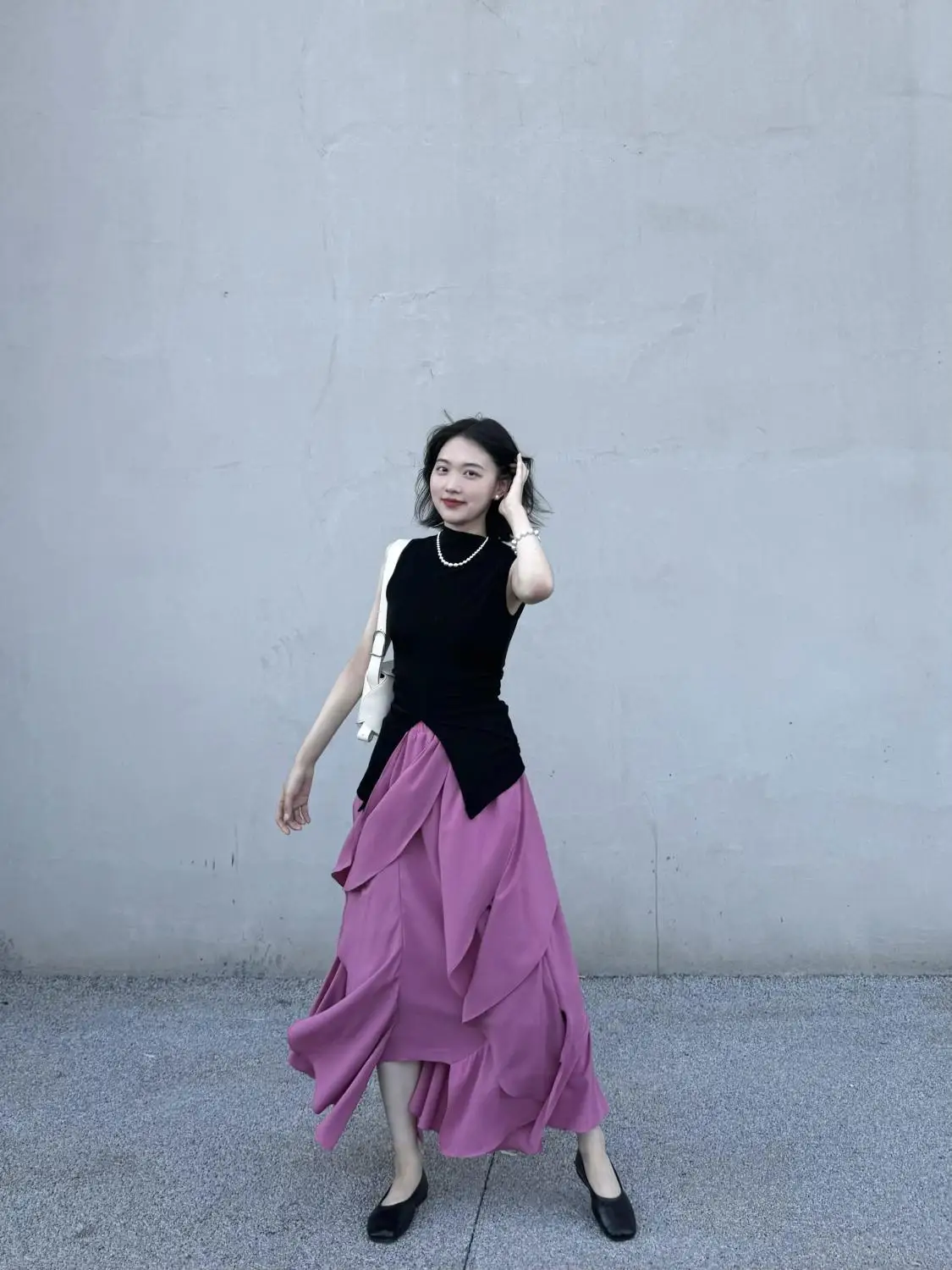 Wedbleser Fashion Korean Summer Woman 2025 Temperament New A-line Long Irregular Skirt