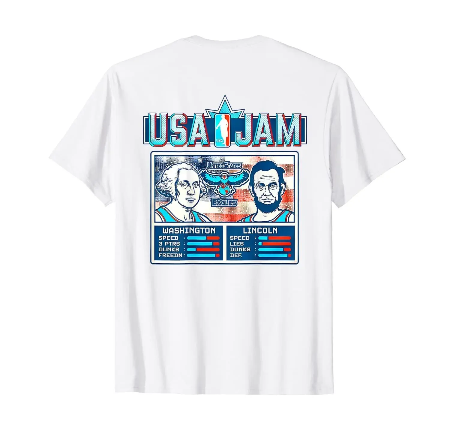 USA Usa Jam Washington Lincoln T-Shirt Men's S-4XL US 100% Cotton