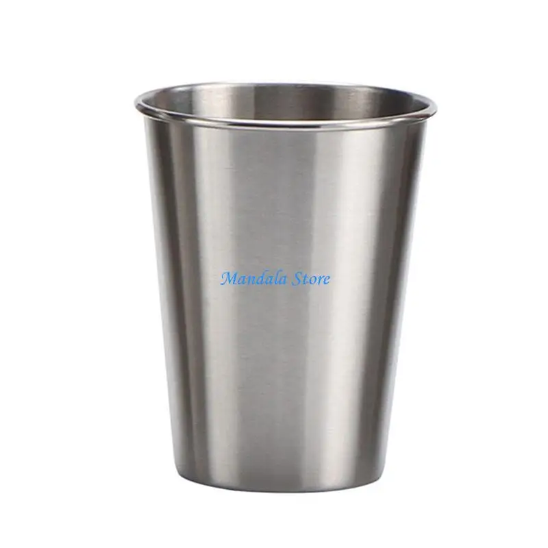

U2JC Stainless Steel Metal Beer Cup Wine Cups Coffee Tumbler Tea Milk Mugs Outdoor Travel Kitchen Home Camping