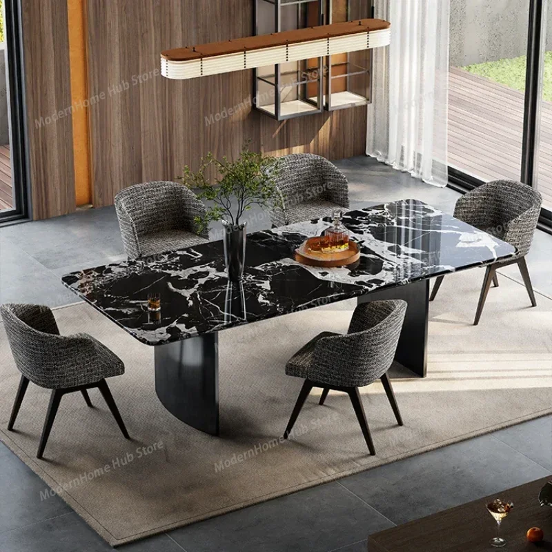 Rectangular Dining Table Rooms Dinning Tables Designer Marble Service Luxury Reception Free Shipping Muebles Elegant Sedentary