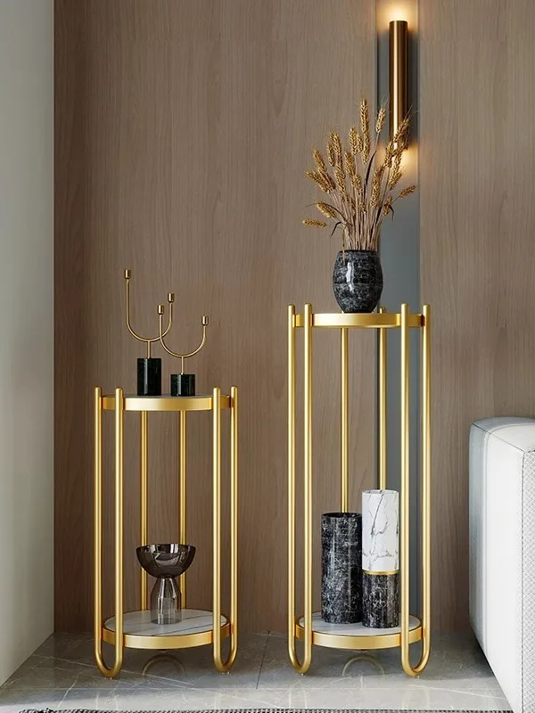 

Simple modern flower rack, living room household small apartment, high-end floor-to-ceiling flower pot rack, ornament