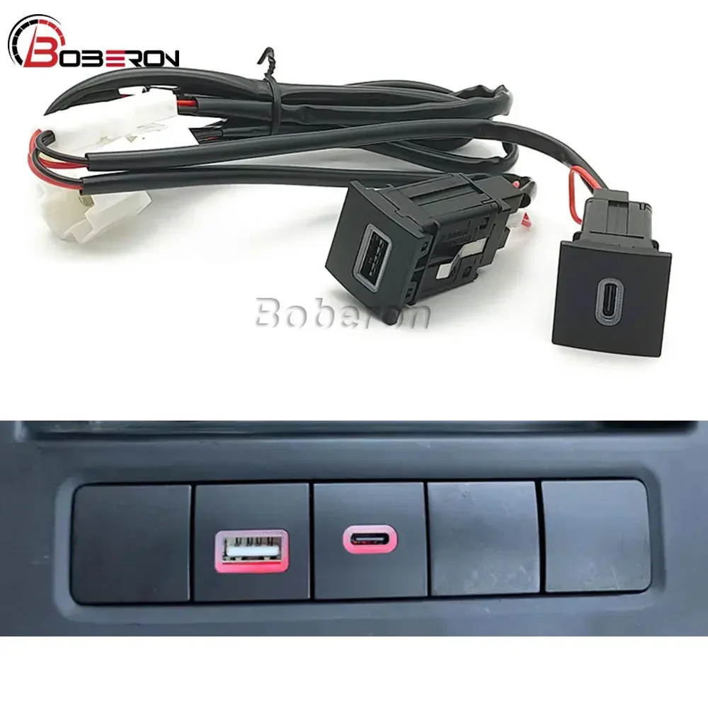 USB Car Charger Socket 12V/24V USB Charging Outlet Power Adapter PD Type for VW Golf 6 Jetta 5 MK5 Scirocco 2006 - 2014