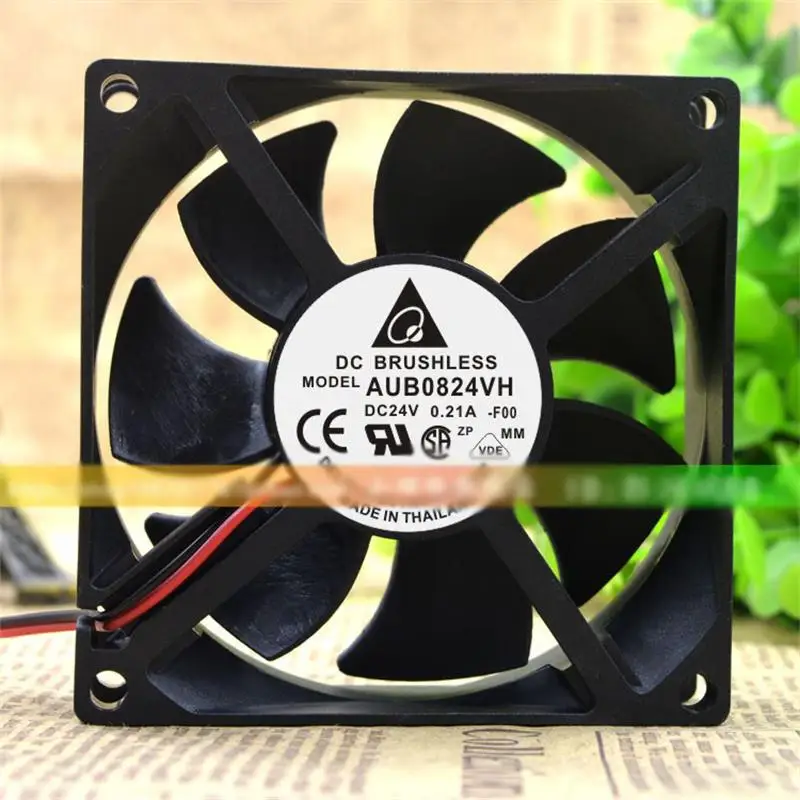 

New Cooling Fan For Delta AUB0824VH 8025 DC24V 0.21A 8CM Inverter Chassis Cooling Fan