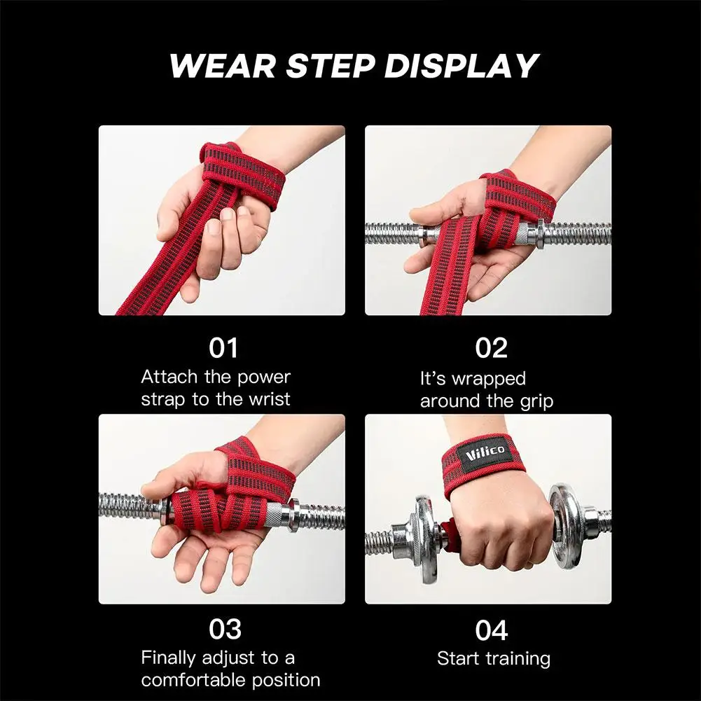 Gym Lifting Straps Deadlift Fitness Gloves Weight Lifting Belt Anti-slip Hand Grips Wrist Straps Support Powerlifting Training