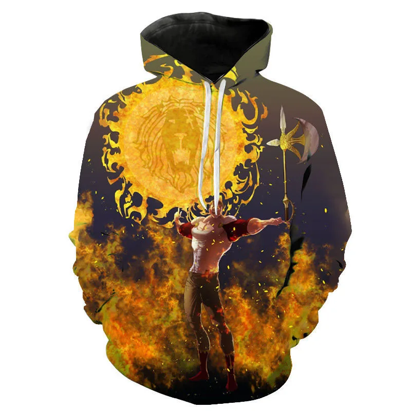 3D Printed Hoodies Escanor Men Women Children Fashion Pullover Long Sleeve Boy Girl Kids Sweatshirts Streetwear Cool Jacket