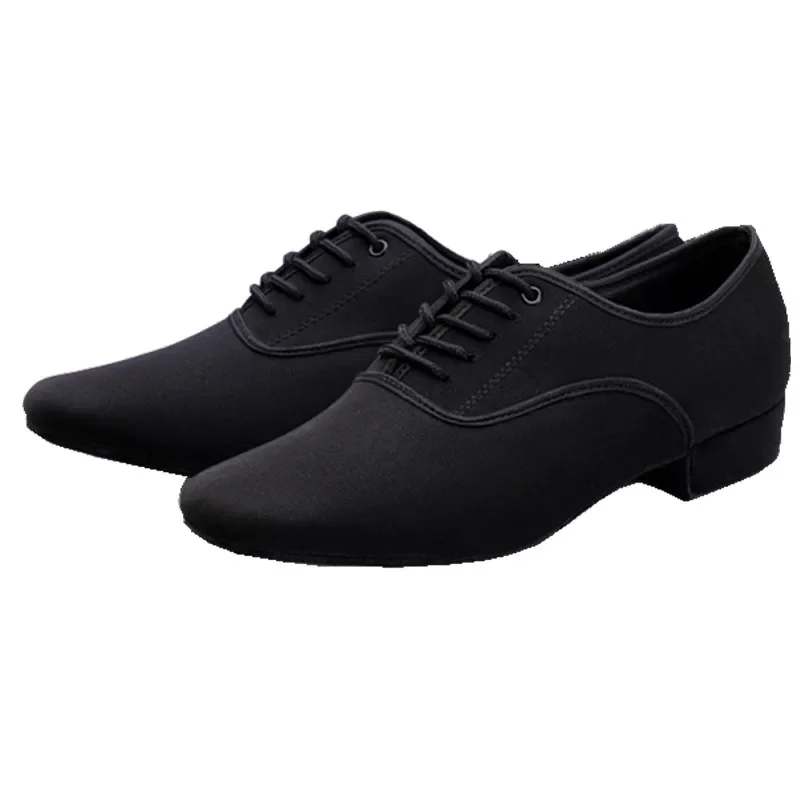 Men\'s Modern Jazz Sneaker for Men Professional Black Oxford Upper Latin Salsa Shoe Plus Size Low Heel Tango Ballroom Dance Shoes