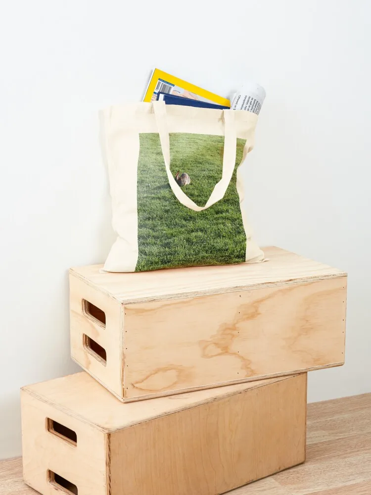 Grazing Bunny Tote Bag shopping bag tote bag men's large tote Canvas stote