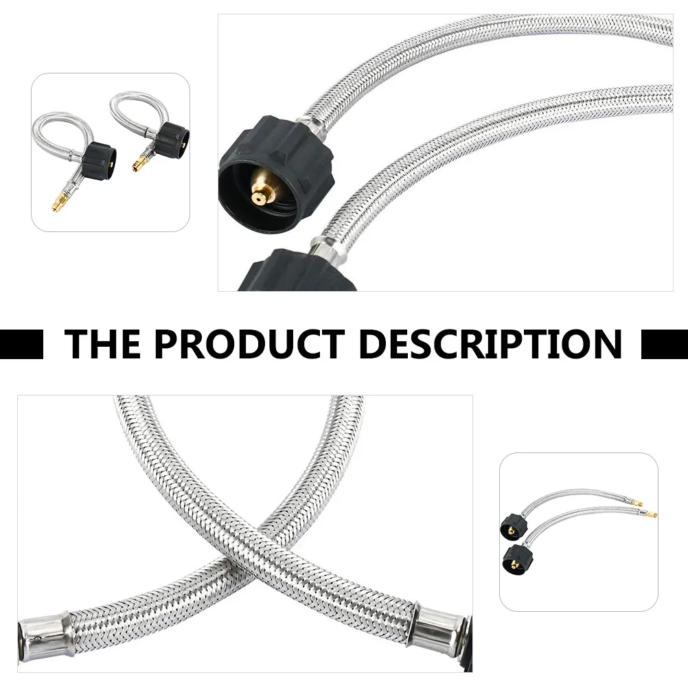 

1 Pair Stainless Steel Copper Rv Hose Adapter For Bbq Camper Propane Propane Replacement Hose