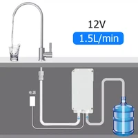 Bomba de agua eléctrica de 12V, grifo de cocina para caravana, bomba de succión de agua automática, 1,5 L/min, autocaravana, barco, galley, bomba de agua