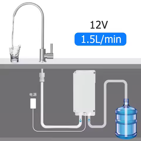 12V Electric Water Pump Caravan Kitchen Faucet Automatic Water Suction Pump 1.5 L/ min Motorhome Boat Galley Water Pump